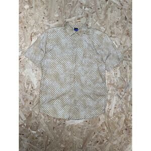 Costa Brava Men’s Short Sleeve Vintage PolkaDot Button Down Shirt Sz XL